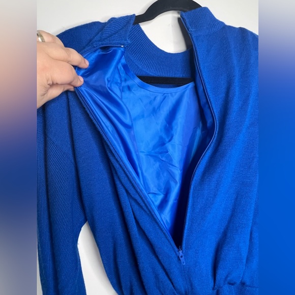 RARE VINTAGE 80s Ciao Ltd Made in Hong Kong Wool blend Dress Women's Size 8 - Picture 7 of 12